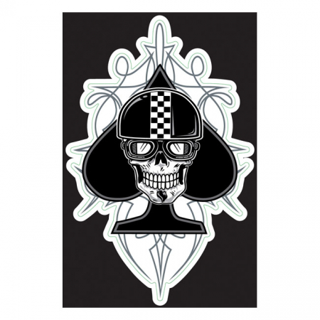 LT SPADE BIKER SKULL DECAL