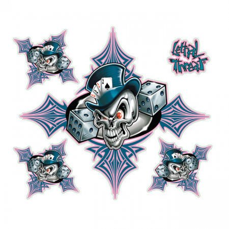 LT GAMBLER SKULL DECAL