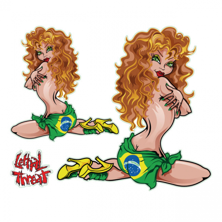 LT BRAZILIAN FLAG GIRL DECAL