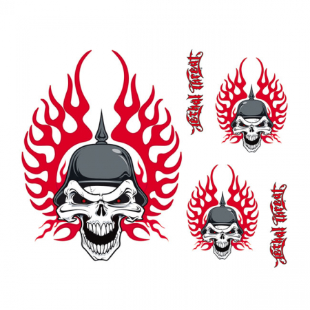 LT BIKER SKULL DECAL