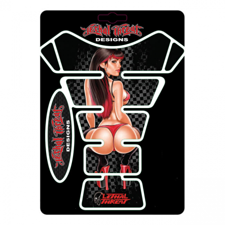 LT RED BIKER PIN UP TANKPAD