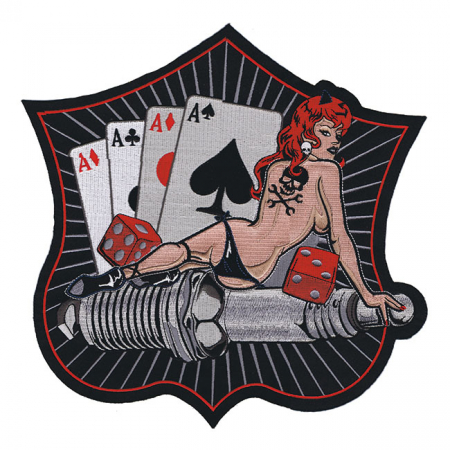 LT SPARKPLUG CARD PINUP PATCH