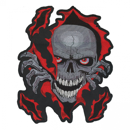 LT SKULL RIP LARGE PATCH