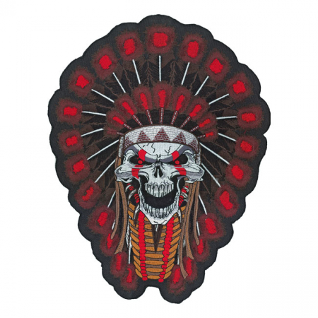 LT INDIAN SKULL PATCH