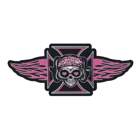 LT PINK MALTESE CROSS PATCH