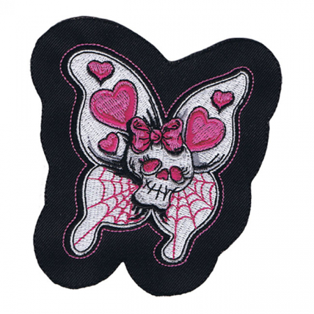 LT BUTTERFLY SKULL PATCH