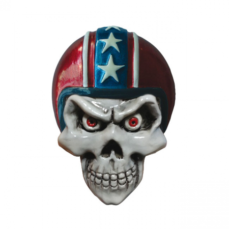 LT DIMENSIONAL EMBLEM RETRO BIKER SKULL