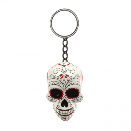 LT KEY CHAIN DAY OF THE DEAD SKULLS