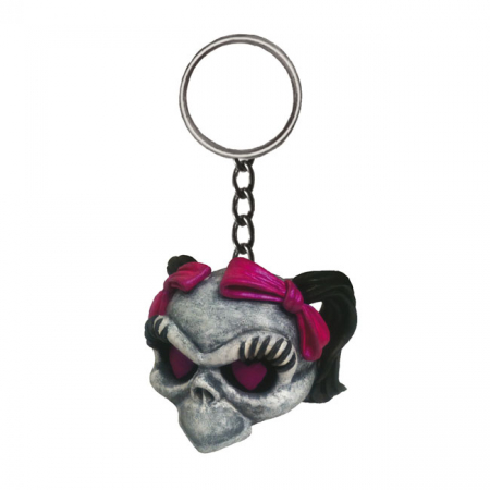 LT KEY CHAIN GIRL SKULL