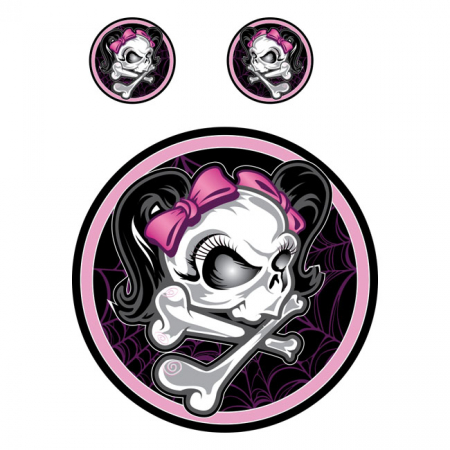 LT MINI DECAL WEB GIRL SKULL