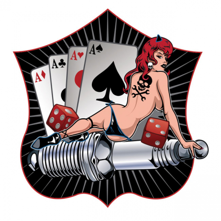 LT MINI DECAL SPARKPLUG PIN UP