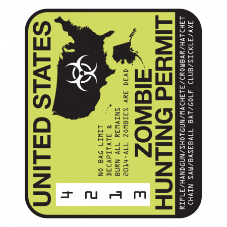 LT MINI DECAL ZOMBIE PERMIT