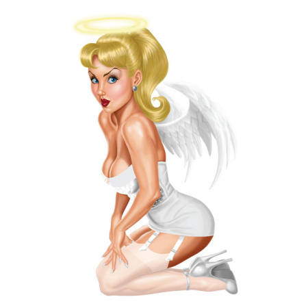 LT MINI DECAL ANGEL BABE