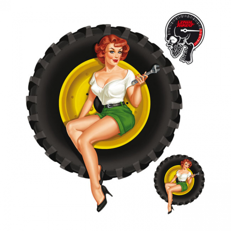 LT BIG TIRE PIN UP DECAL