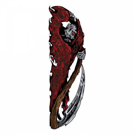 LT RED TRIBAL REAPER LEFT DECAL