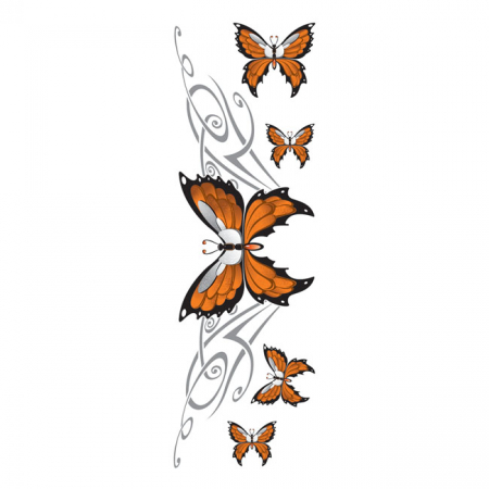 LT ORANGE BUTTERFLY DECAL