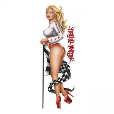 LT RED RACE BABE 2 DECAL