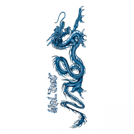 LT BLUE DRAGON DECAL