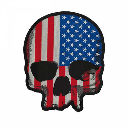 LT LARGE PATCH USA SKULL FLAG