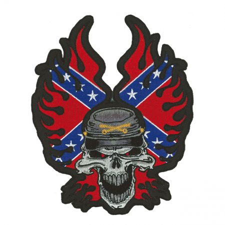 LT REBEL FLAME SKULL PATCH