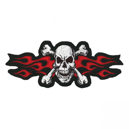 LT MINI PATCH RED FLAME SKULL