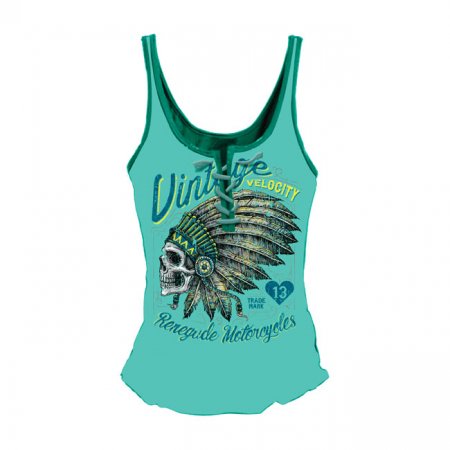 LT RENEGADE MOTORCYCLE LACE-UP TANK TOP