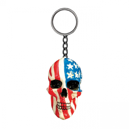 LT KEY CHAIN USA SKULL