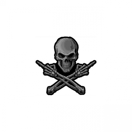 LT MIDDLE FINGER SKULL PATCH