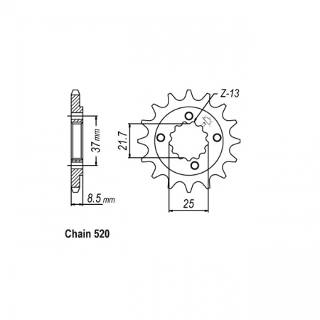 JT FRONT SPROCKET 1309.15