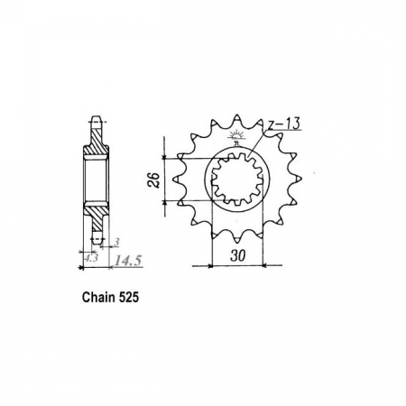 JT FRONT SPROCKET 1332.16