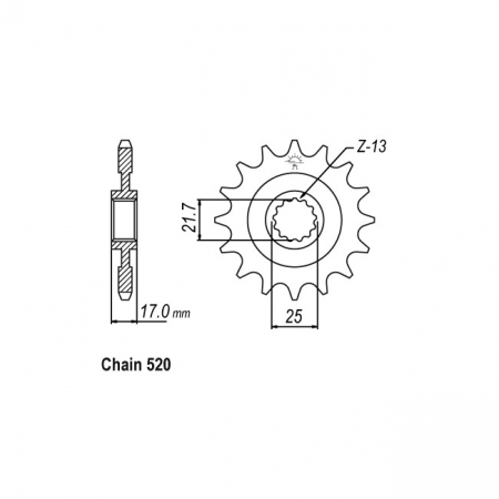 JT FRONT SPROCKET 1381.15