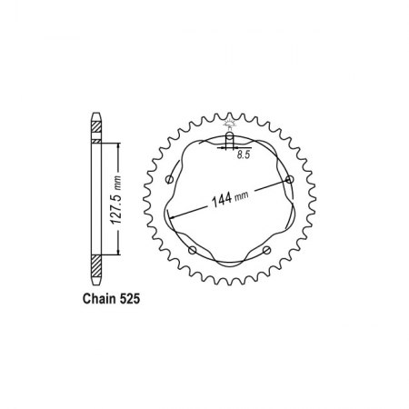 JT REAR SPROCKET 752.45