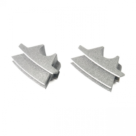 HEAD BOLT BRIDGE COVER SET. FINNED, SILVER GRANITE