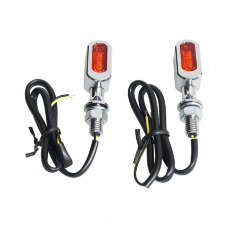 FASTLINE, LED 3-1 TAILLIGHT/TURN SIGNALS. CHROME/AMBER LENS