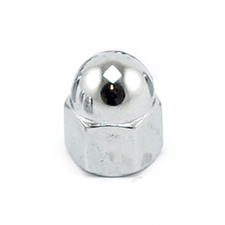 COLONY, 1/4-20 ACORN NUTS CHROME. LOW CROWN