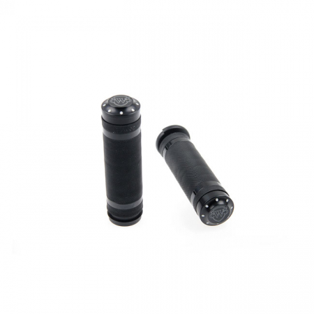 CULT-WERK, 1" / 25.4MM GROOVED HANDLEBAR GRIPS. BLACK