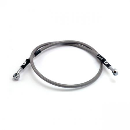 GOODRIDGE BRAKE LINE UPPER FRONT, STAINLESS CLEAR COATED