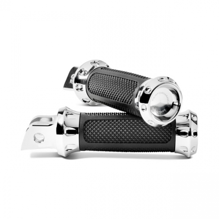 PERFORMANCE MACHINE, OVERDRIVE RIDER FOOT PEGS. CHROME