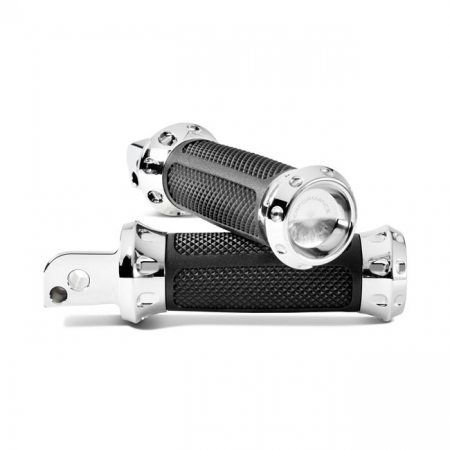 PERFORMANCE MACHINE, OVERDRIVE PASSENGER FOOT PEGS. CHROME