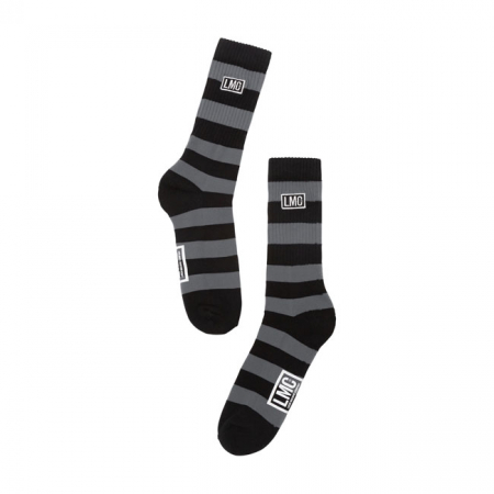 LOSER MACHINE BUDLONG CREW SOCKS BLACK/GREY