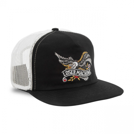 LOSER MACHINE GLORY TRUCKER CAP BLACK/WHITE