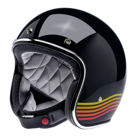 BILTWELL BONANZA HELMET GLOSS BLACK SPECTRUM