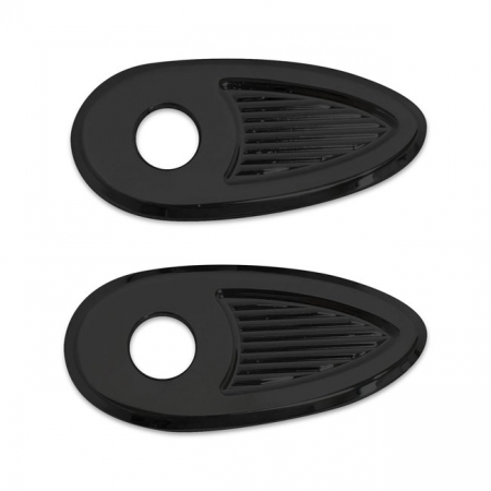 KODLIN, FENDER STRUT TURN SIGNAL HOLE COVERS. BLACK