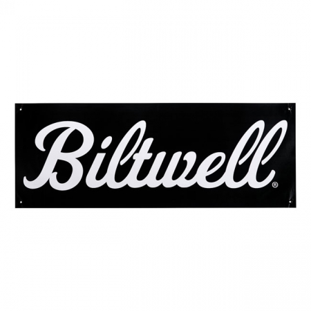 BILTWELL SCRIPT SHOP BANNER BLACK/WHITE