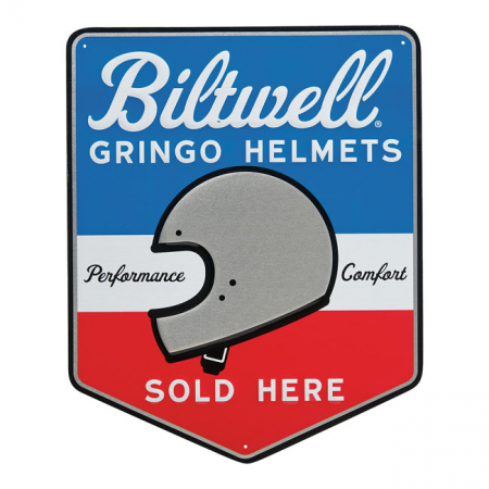 BILTWELL GRINGO SHOP SIGN RED/WHITE