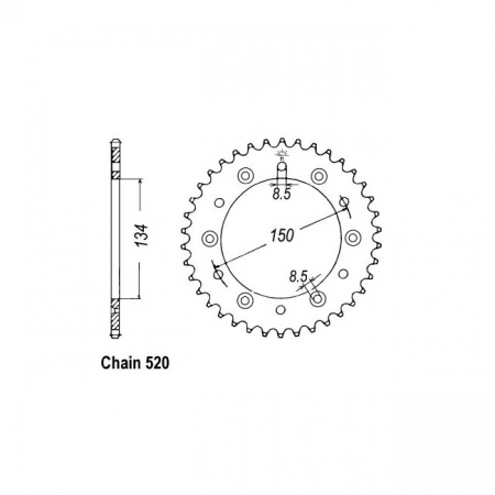 JT REAR SPROCKET 460.50