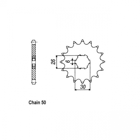 JT FRONT SPROCKET 568.16