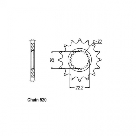 JT FRONT SPROCKET 1590.13