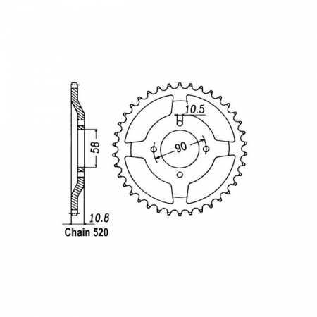 JT REAR SPROCKET 277.45