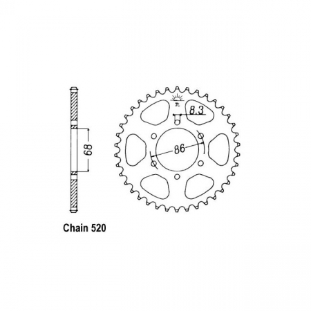 JT REAR SPROCKET 473.37